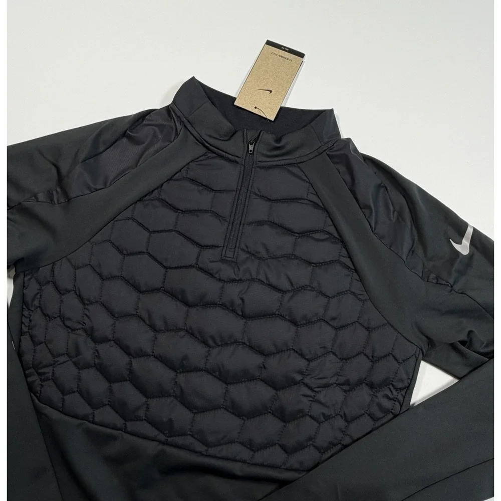 Nike Strike Therma-FIT Soccer Drill Top Black Men's Small FZ0566-010 NWT